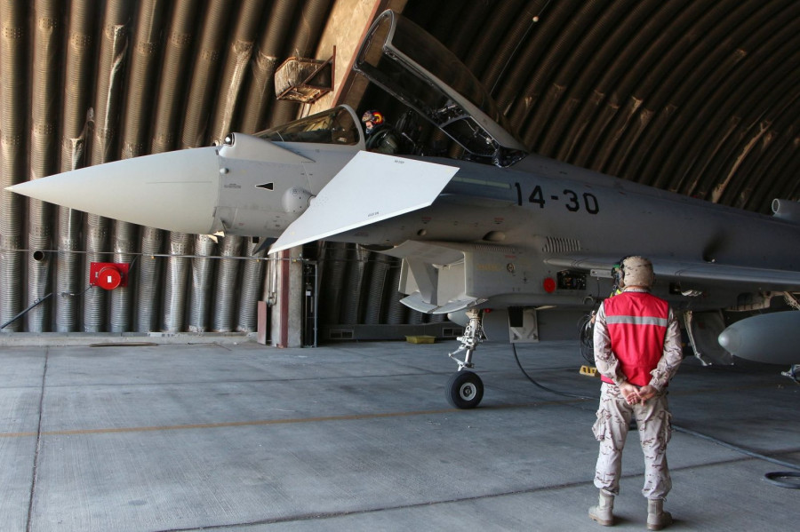 Eurofighter en la base aérea de Albacete. Foto: Ejército del Aire