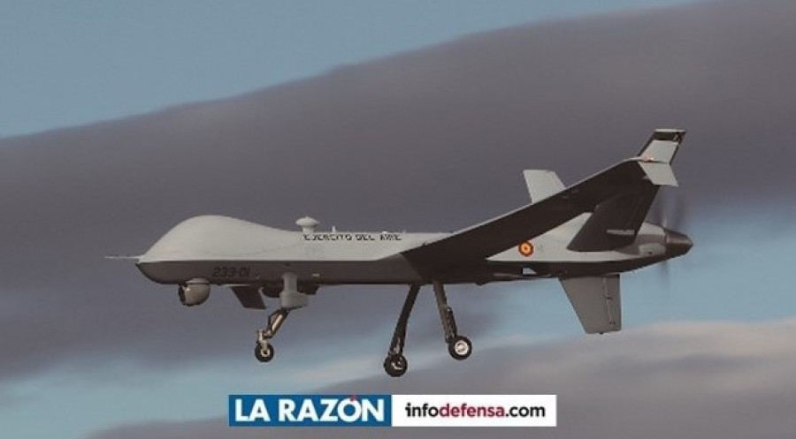 Vuelo del Predator B español. Foto: Ejército del Aire