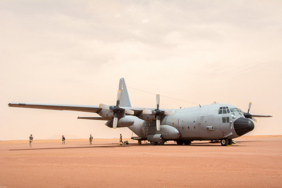Avión de transporte C130 Hercules. Foto: Emad