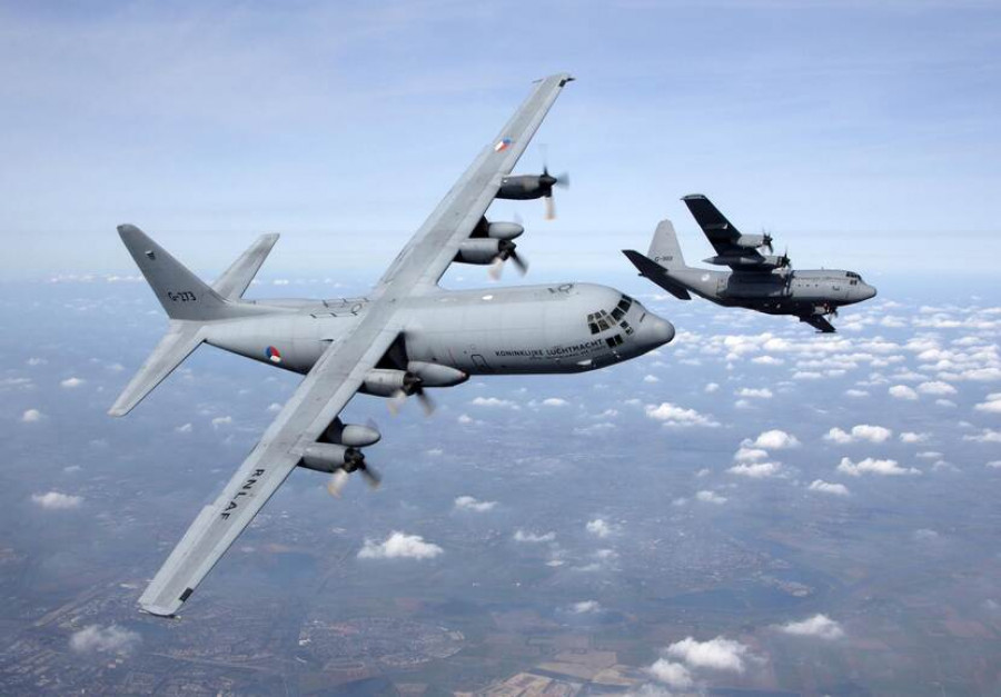Aviones C-130 neerlandeses. Foto: Ministerio de Defensa de Países Bajos