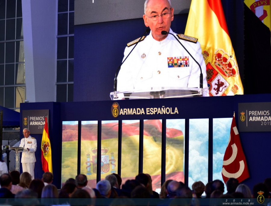 El Ajema en la presentación de los galardones 2019. Foto: Armada