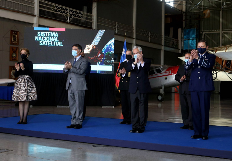 Ceremonia de presentación del nuevo Sistema Nacional Satelital. Foto: Ministerio de Defensa Nacional
