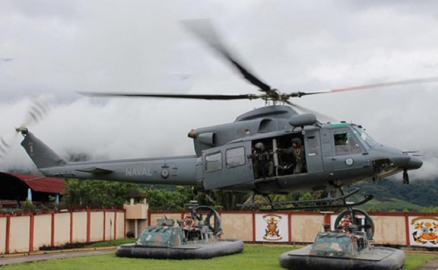 Helicóptero AB-412 SP Special Performance de la MGP en el VRAEM. Foto: Marina de Guerra del Perú