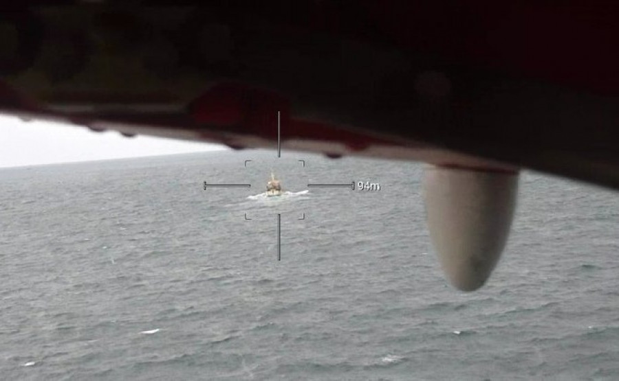La aeronave utilizó la cámara Tactical Air Suport Element 500 HD para realizar registros fílmicos y fotográficos. Foto: Armada de Chile