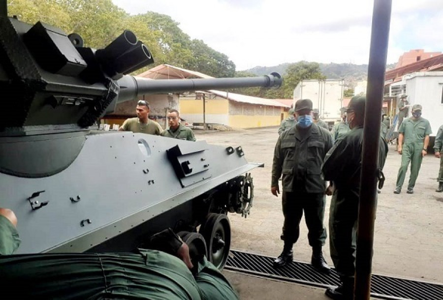Tanque Scorpion 90 en proceso de modernización. Foto: Ejército de Venezuela