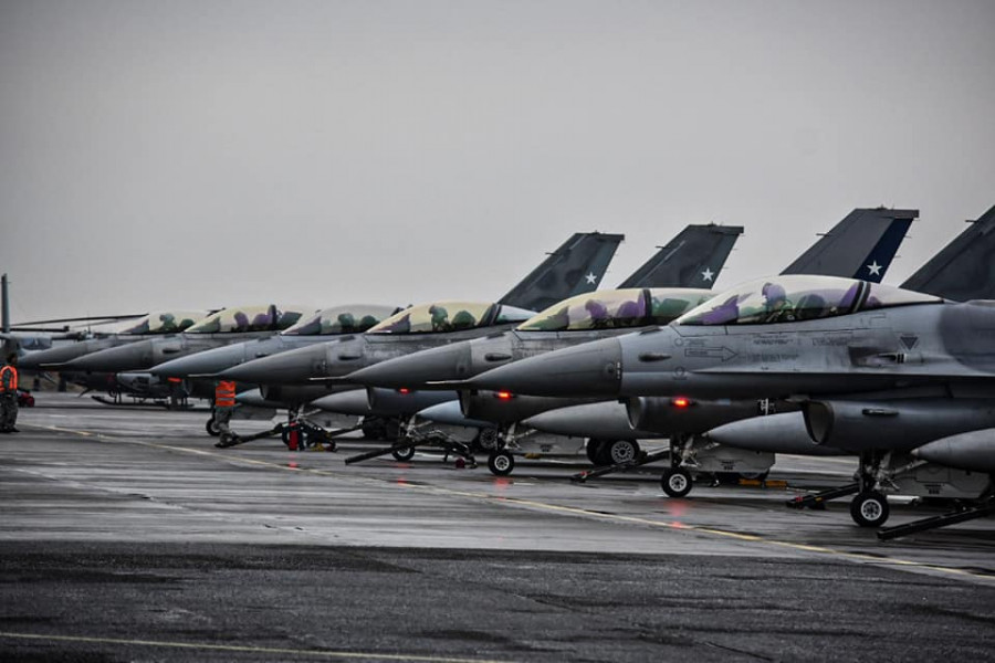Aviones de combate Lockheed Martin F-16 Block 50 de la Fuerza Aérea de Chile. Foto: FACh