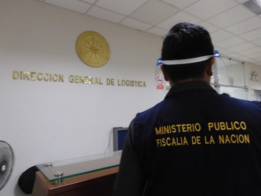Intervención del Ministerio Público en la Dirección de Logística de la FAP. Foto: Ministerio Público