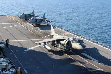 Aviones Harrier de la Armada española. Foto: Armada