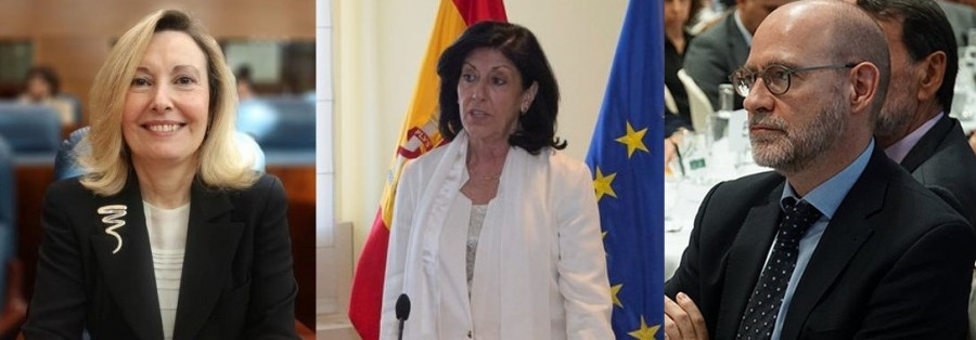 Amparo Valcarce, Esperanza Casteleiro y Diego Iñiguez de izquierda a derecha