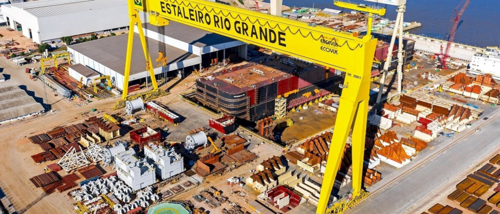 Las empresas firmaron un acuerdo de cooperación para construir el buque en Rio Grande do Sul en caso de ser elegida la oferta. Foto: Ecovix