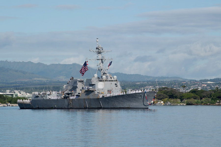 El destructor USS Halsey a su arribo a Pearl Harbor. Foto: U.S. Southern Command