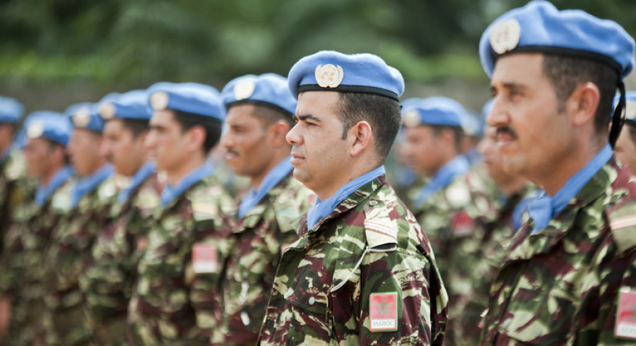Cascos azules marroquíes en la República Centroafricana. Foto: NU