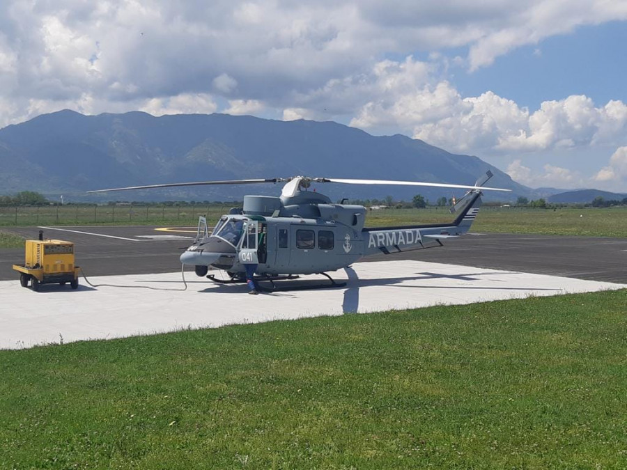 Helicoptero AB-412 antes de ser entregado. Foto: Mauro Bia