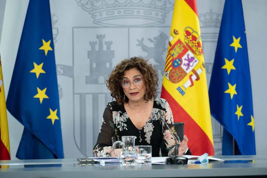 La portavoz del Gobierno, María Jesús Montero, tras la reunión del Consejo de Ministros. Foto: Moncloa