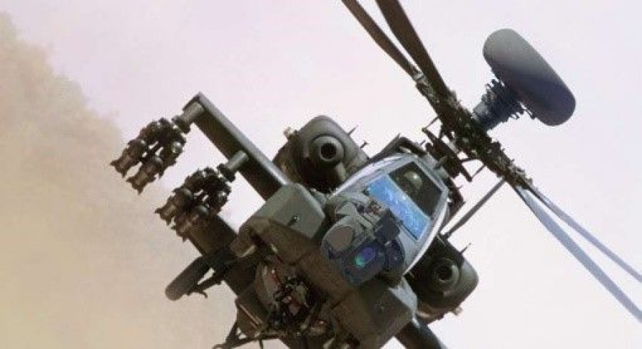 Radar Longbow APG-78 en un helicóptero Apache. Foto: Lockheed Martin