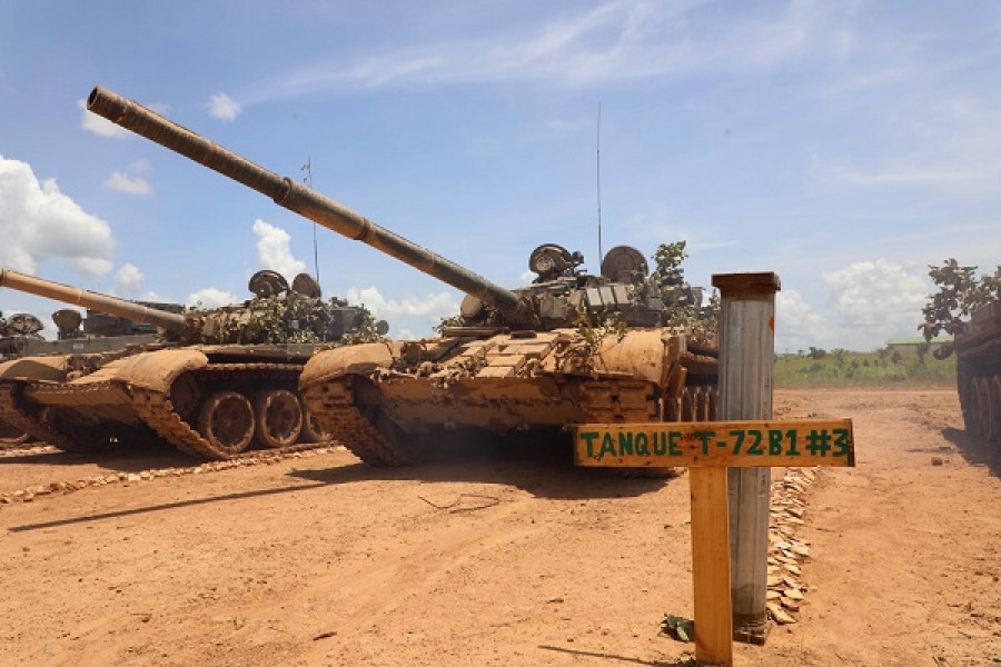 Tanques T-72B1 del Ejército venezolano que participaron en el ejercicio. Foto: Ceofanb