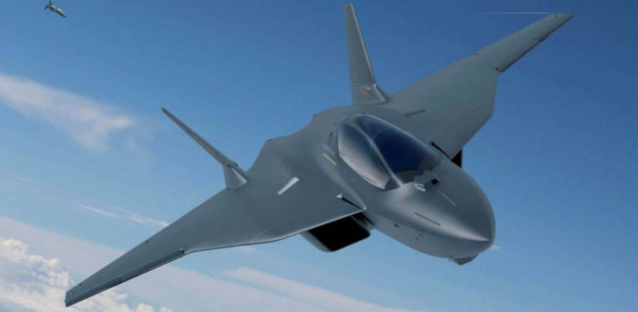 Recreación del futuro avión de combate del sistema FCAS. Imagen: Ejército del Aire