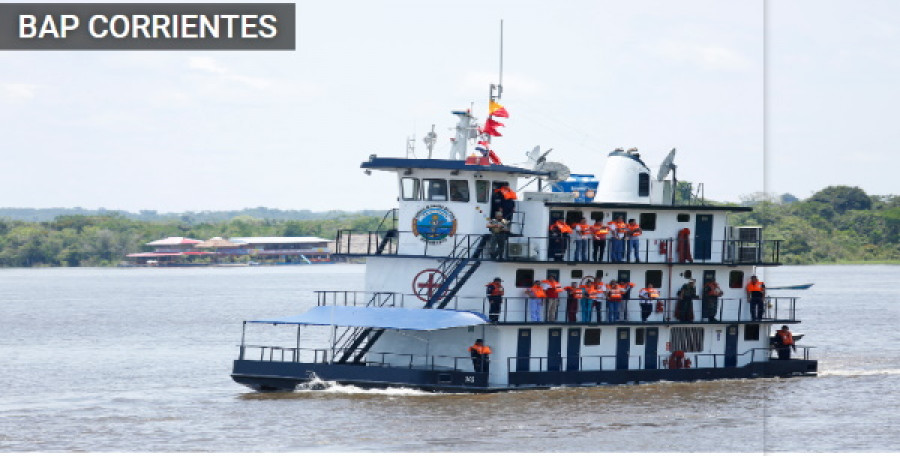 El buque tópico BAP Corrientes. Foto: Ministerio de Desarrollo e Inclusión Social del Perú