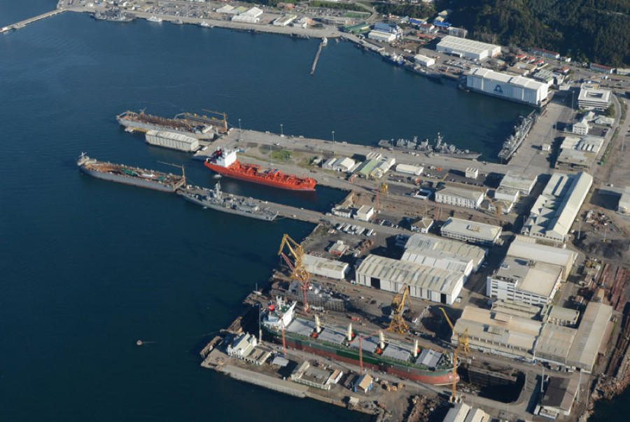 Vista aérea de la planta industrial de Asmar Talcahuano. Foto: Asmar