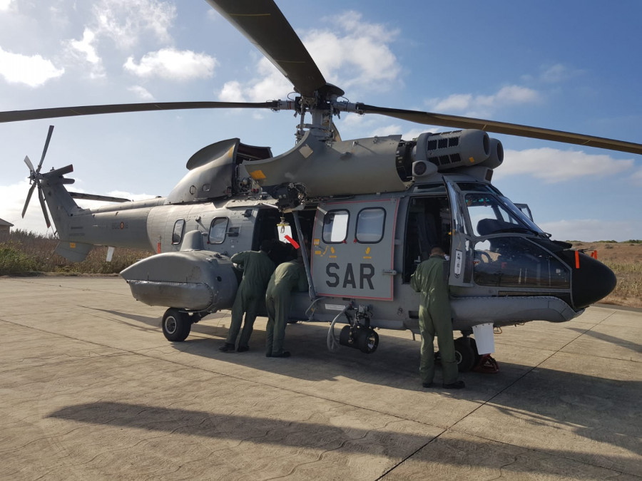 Helicóptero Super Puma SAR. Foto: Ejército del Aire