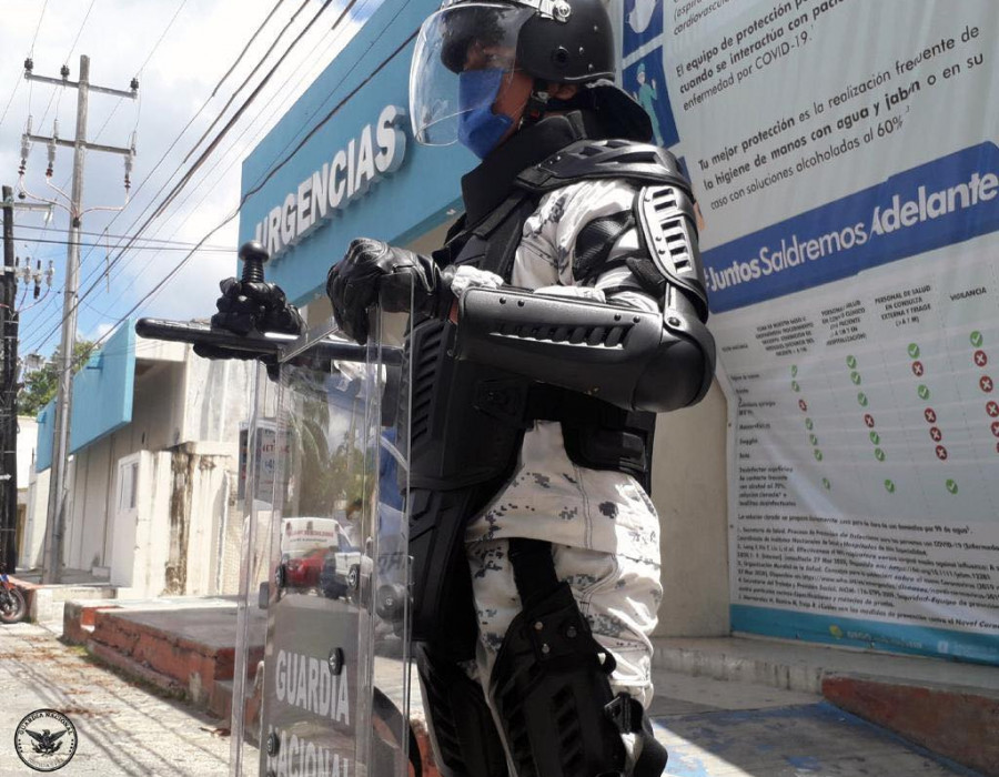 Guardia nacional en un despliegue urbano. Foto: Guardia Nacional de México