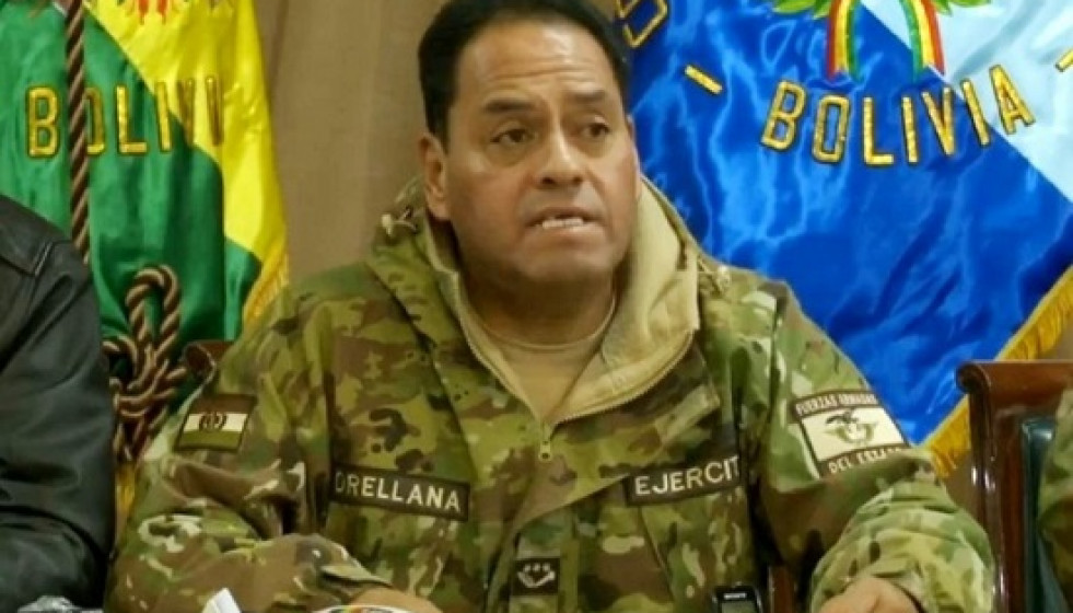 El comandante en jefe de las FFAA bolivianas, general Sergio Orellana. Foto: Periódico Bolivia