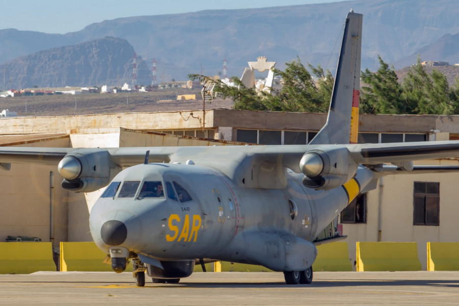 CN-235 Vigma en la base aérea de Gando. Foto: Ejército del Aire