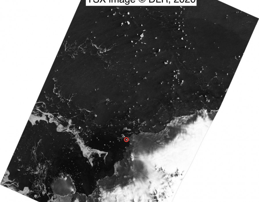 El uso de tecnología satelital permite visualizar hielo marino e identificar potenciales peligros a la navegación. Foto: Armada de Chile