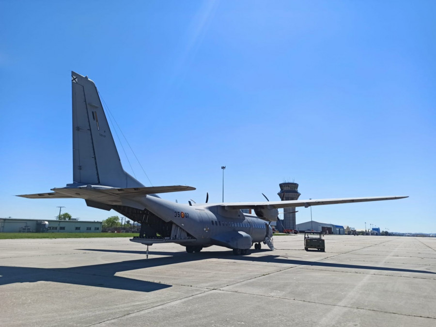 Avión C295 en la base aérea de Getafe. Foto: Ejército del Aire