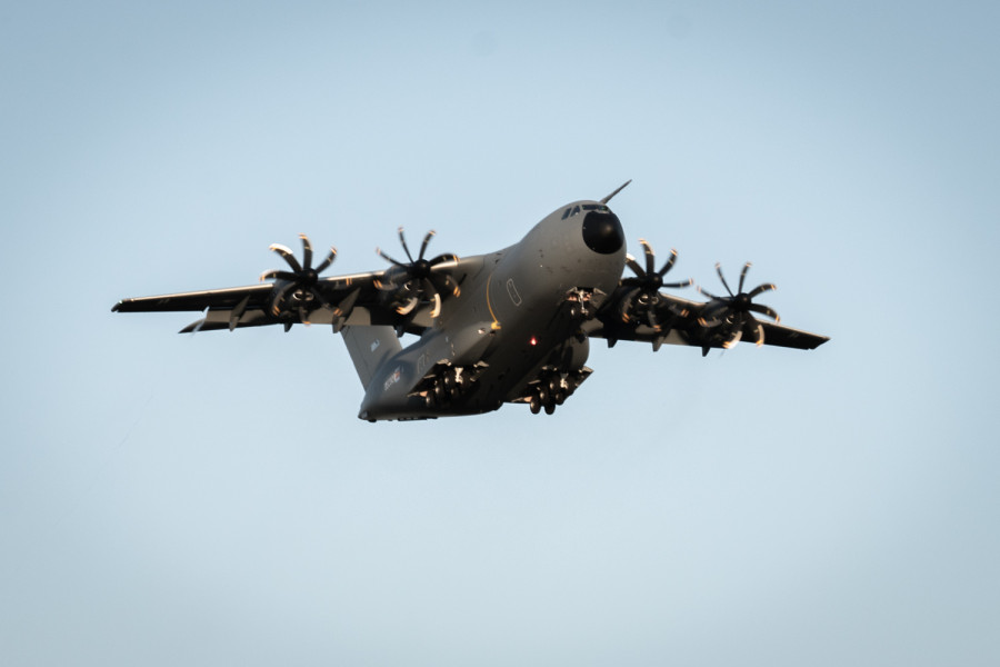 Al A400M de Luxemburgo aterrizando en Sevilla. Foto: Airbus