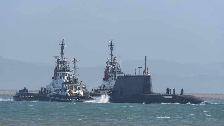El submarino HMS Audacious en en mar. Foto: BAE Systems