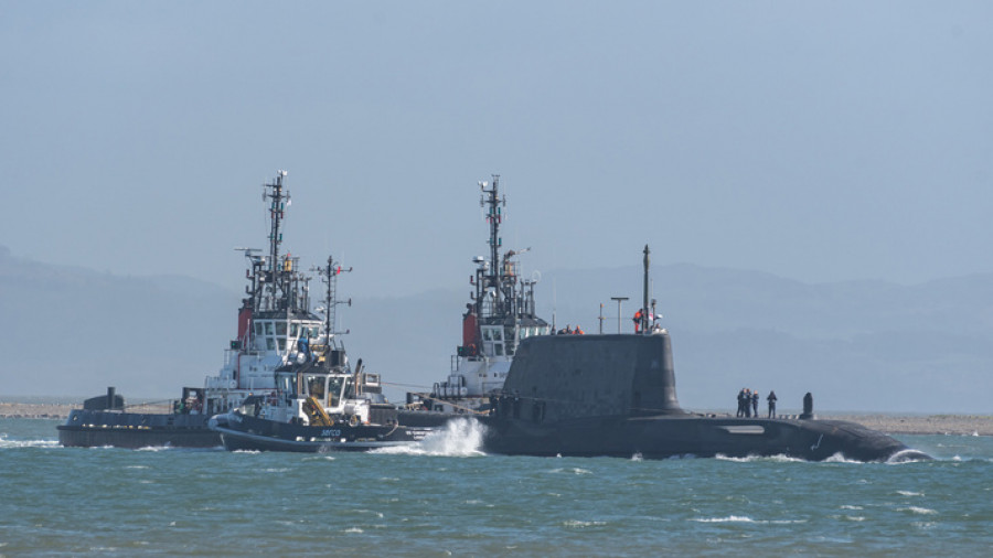 El submarino HMS Audacious en en mar. Foto: BAE Systems