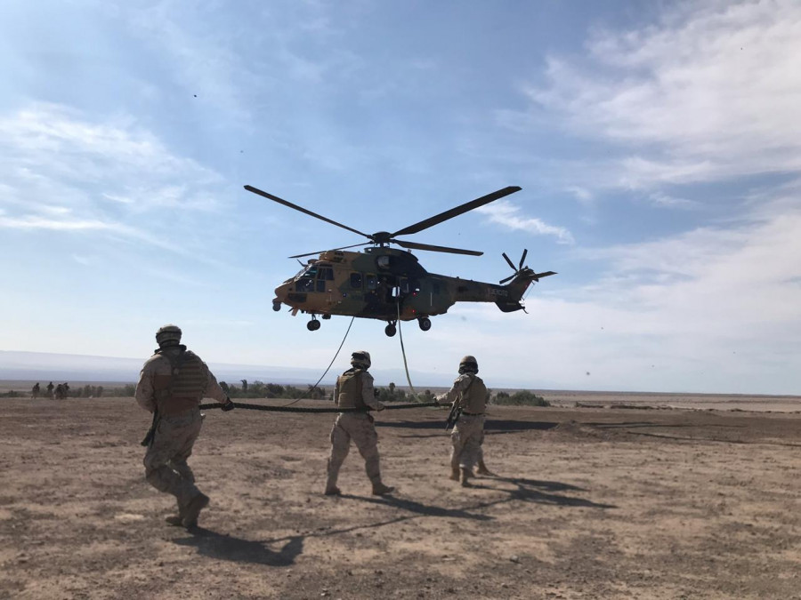 Helicóptero de asalto Airbus AS532 Cougar. Foto: Ejército de Chile