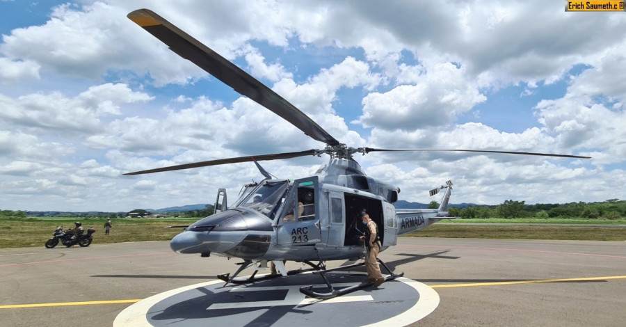 Helicóptero Bell 412EP de la Armada colombiana. Fotos: Erich Saumeth  Infodefensa.com