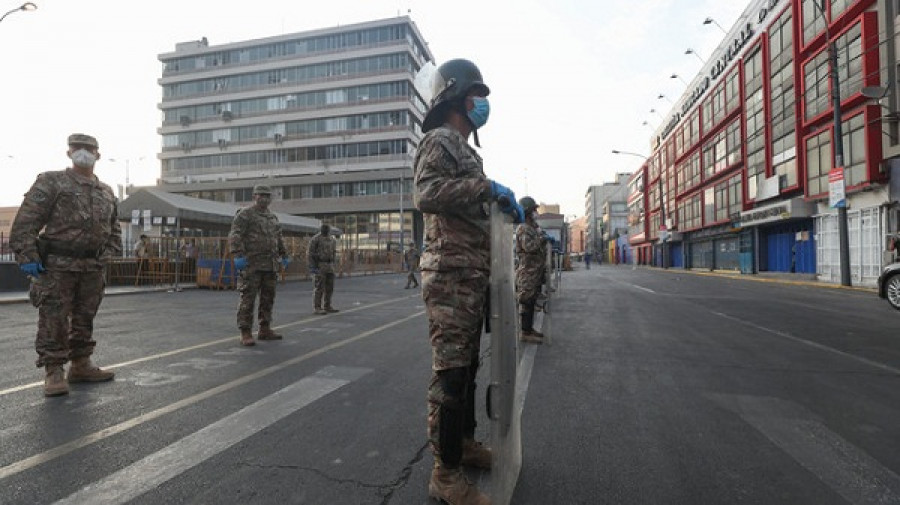 Personal militar desplegado en la ciudad de Lima. Foto: Ministerio de Defensa del Perú