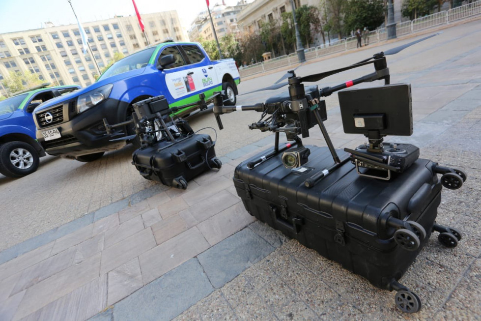 Los drones de DJI tienen una importante participación de mercado en Chile. Foto: Subsecretaría de Prevención del Delito