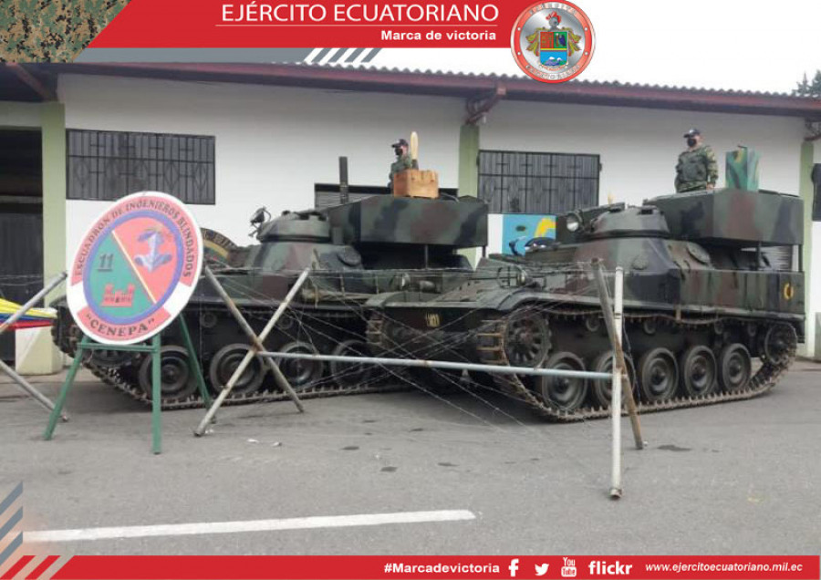 Blindados AMX-13 del Ejército Ecuatoriano. Foto: EE