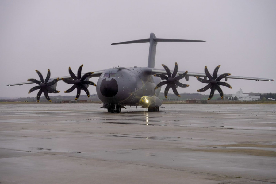 Avión de transporte militar A400M. Foto: Ejército del Aire