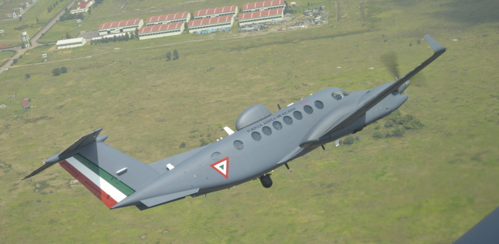 Aeronave King Air 350i. Foto: Sedena