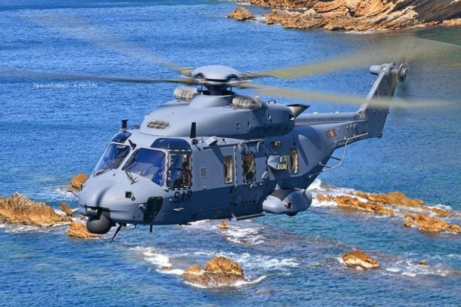 Primer helicóptero NH90 del Ejército del Aire. Foto: Ejército del Aire