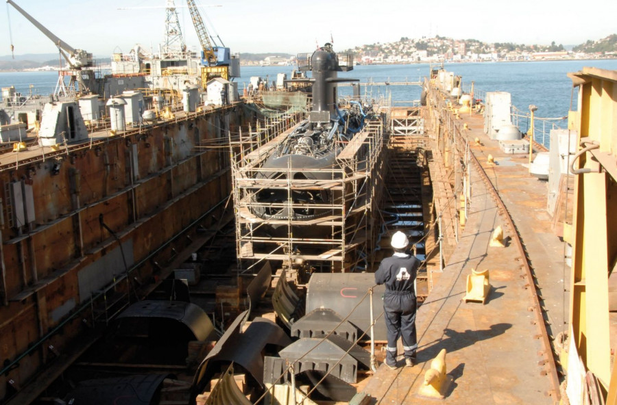La planta industrial entrega mantenimiento a la Fuerza de Submarinos de la Armada de Chile. Foto: Asmar