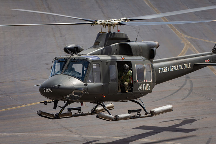Bell 412EP del Grupo de Aviación N° 8 de la Vª Brigada Aérea. Foto: FACh