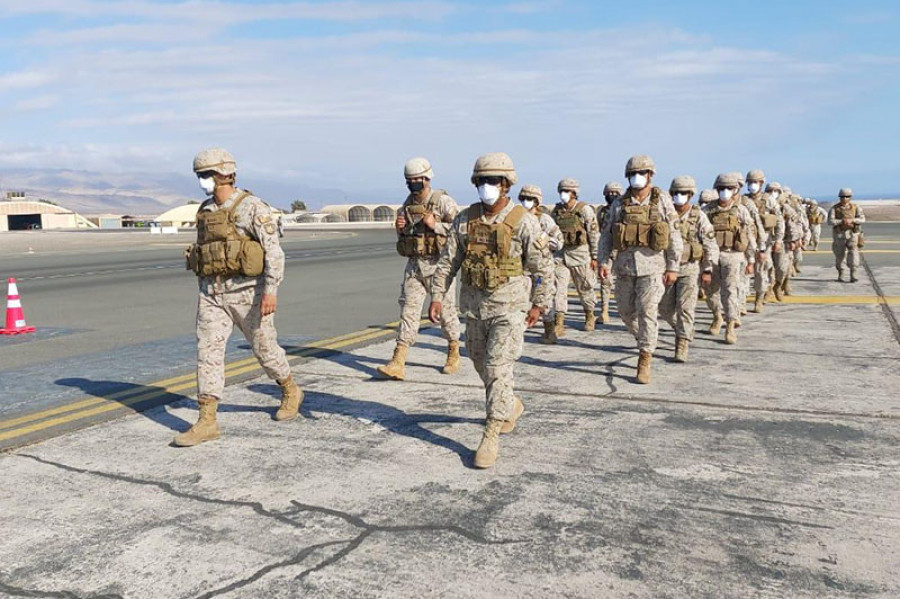 Unidades del Ejército y la Armada han sido transportadas en aviones de la FACh. Foto: FACh