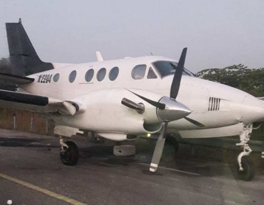 La avioneta. Foto: Sedena