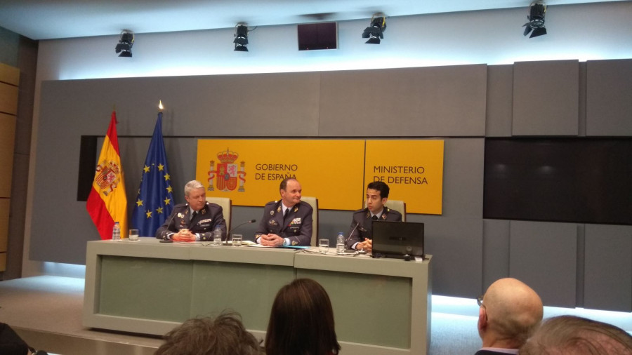 Rueda de prensa en el Ministerio de Defena: Foto: MBS.