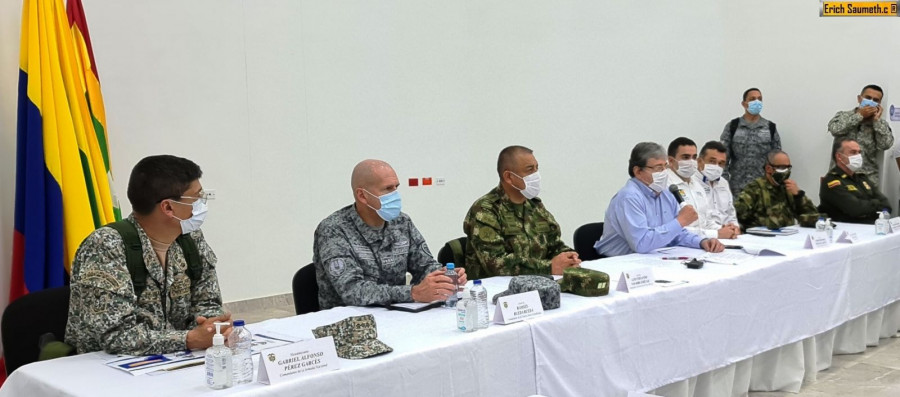 El ministro Holmes centro durante su participación en el Consejo de Seguridad. Foto: Infodefensa.com