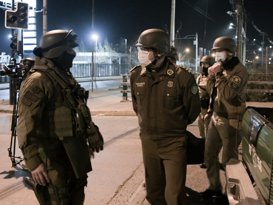 El general director de Carabineros, Mario Rozas, supervisó el despliegue policial. Foto: Carabineros de Chile