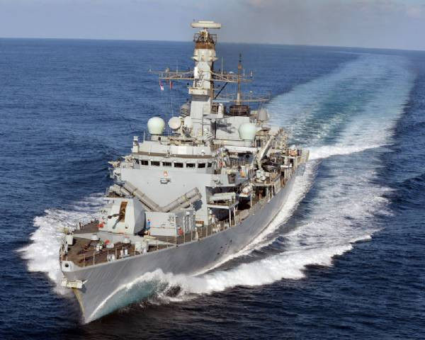 Fragata misilera Tipo 23 de la Armada del Reino Unido. Foto: ASD Events.