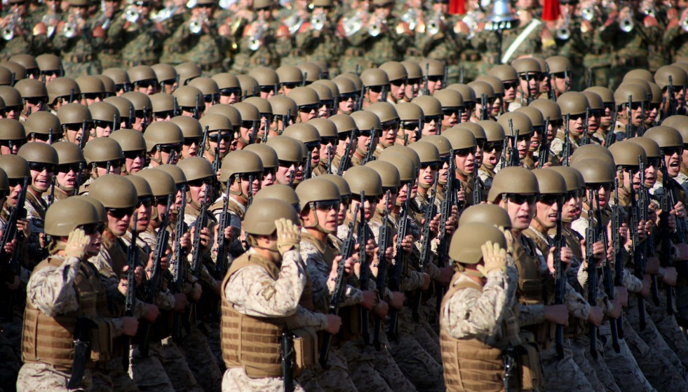 En la última Gran Parada Militar desfilaron 7.639 hombres y mujeres de las Fuerzas Armadas y de Orden. Foto: Ejército de Chile