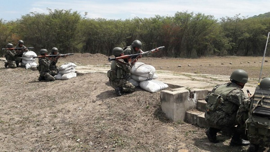 Entrenamiento en curso en instalaciones de la 1ra Brigada de Caballería. Mayo de 2018. Foto: Ejército del Perú